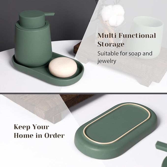 INGOFIN 3 Pcs Ceramic Bathroom Accessory Set - Image 4