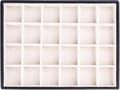 SANQIANWAN Leather Jewelry Organizer Trays Velvet Liner Storage Drawer Display by SANQIANWAN