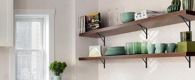 24 Pack L12 x H 8" Black Heavy Duty Shelf Brackets - Image 8