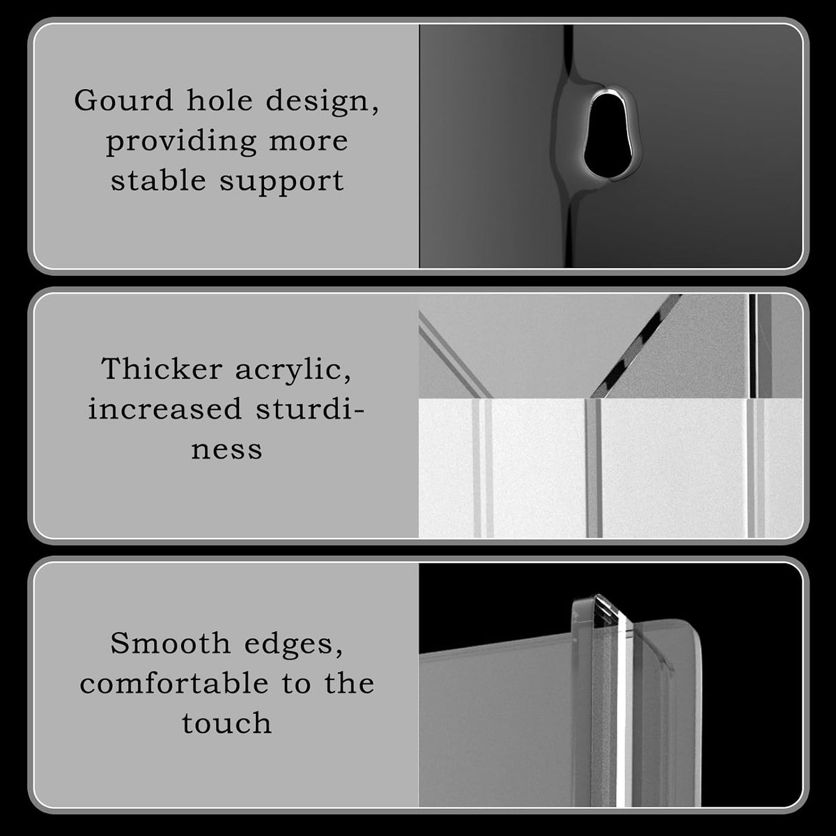Acrylic Brochure Pamphlet Holder, 6 Magazine Holders and 6 Pamphlet