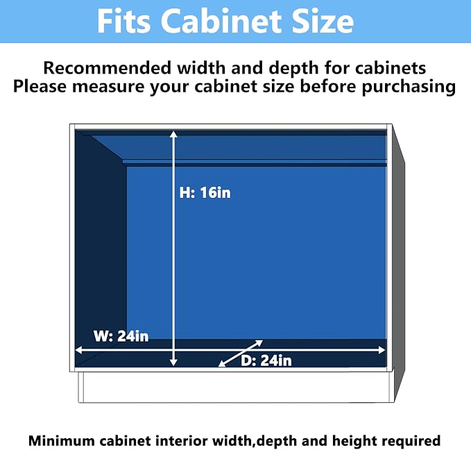 LOVMOR 2 Tier Individual Pull Out Cabinet Organizer 22½" W x 21½" D, Slide Out - Image 4