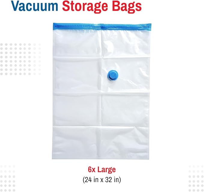 6 Pack Large Vacuum Storage Bags - Image 3