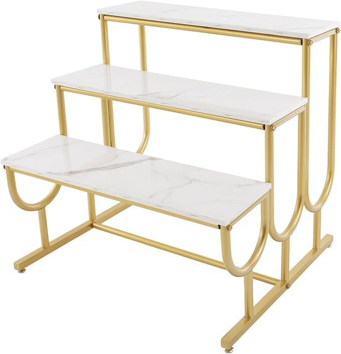 Metal Shoe Handbag Display Stand, 3 Tier Heavy Duty Display Riser Shelf by LifeFirstChoice-Blisiour