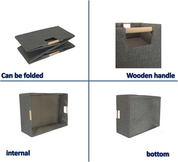 Storage Bin for Shelves Rectangle Closet Baskets Foldable Box - Image 4