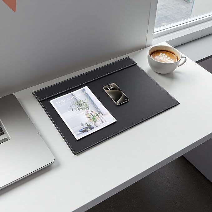 KINGFOM Ultra-Smooth PU Leather Desk Pad & Mat Office Desk Drawing & Writing - Image 5