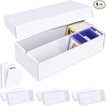 Trading Card Storage Box 4 Pack–1600 Count Cardboard Organizer by Leyzan