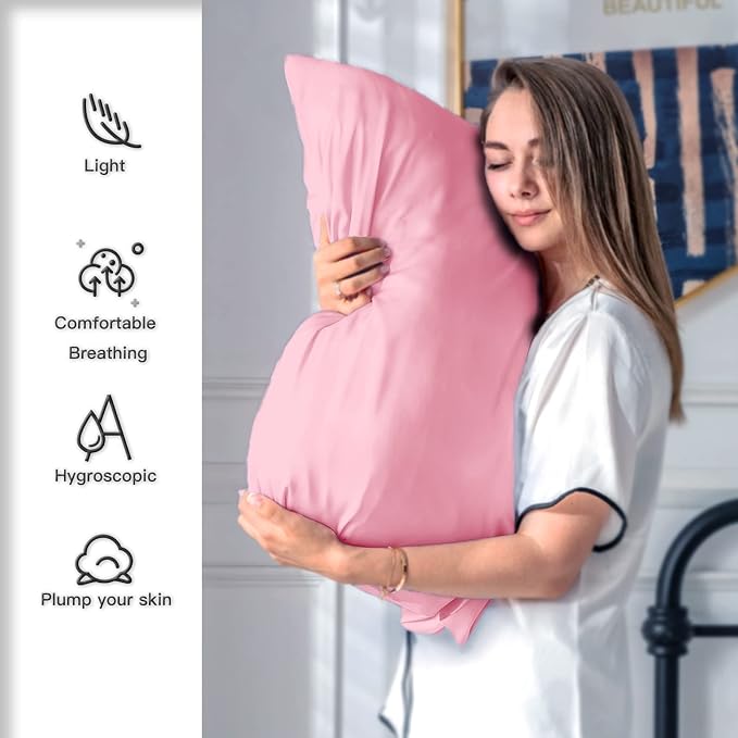 Silk Pillowcase for Hair and Skin, Breathable and Sliky 100% Silk Pillowcases - Image 3