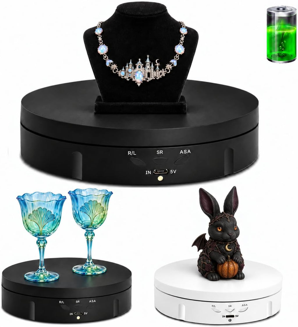 JAYEGT Motorized Rotating Display Stand, 5.74inch /22lbs Load
