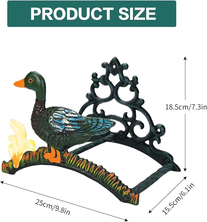 Sungmor Heavy Duty Cast Iron Garden Hose Holder | Water Hose Hanger Wall - Image 5