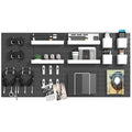 Pegboard Combination Kit, 8 Peg Boards and 30 Accessories Modular Hanging Black by VEOFEMLEA