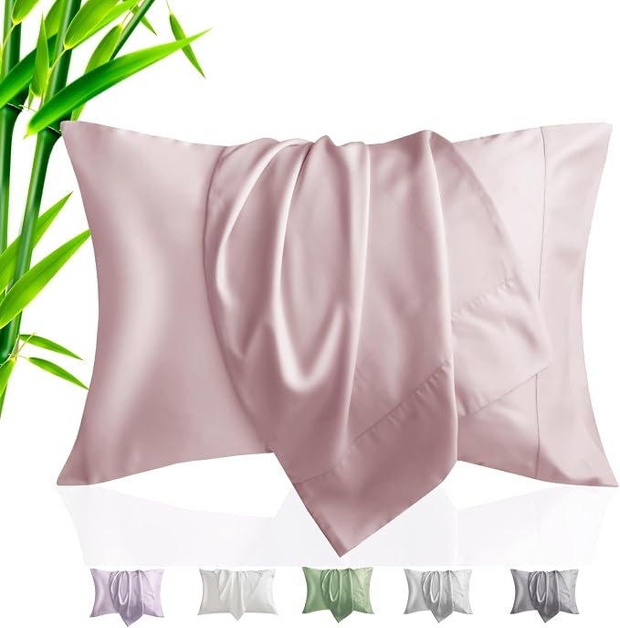 TELUS Pillow Cases Queen Size 2 Pack, Bamboo Rayon & Lyocell Pillowcase by TELUS