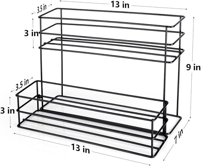 8 Bottle Capacity Coffee Syrup Organizer 2 Tier Coffee Syrup Stand Shelf - Image 2