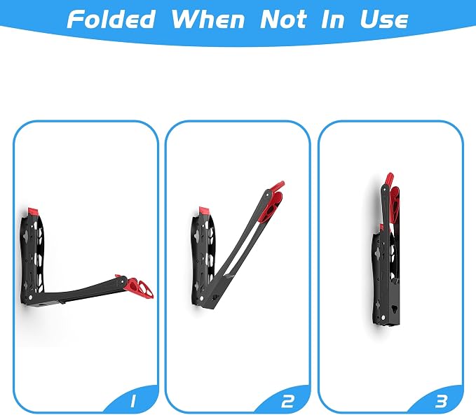 WALMANN BIKEPAL No Lifting Wall Mount Swivel Bike Rack, Wall Bike Hangers - Image 8