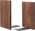 Muso Wood Handmade Walnut Book Ends, Non-Skid Bookends by Musowood