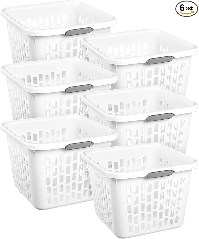 Sterilite 6-Pack 1.5 Bushel Capacity Square Laundry Basket by Sterilite
