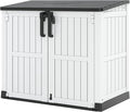 Horizontal Storage Shed, Outdoor Resin Storage Shed 36 Cu. Ft. Garden Extra by LHBGO