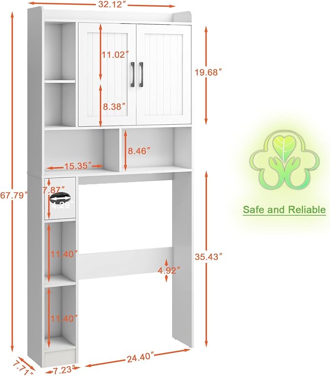Over The Toilet Storage Cabinet, Farmhouse Storage Cabinet Over Toilet - Image 2