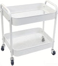 Under Desk Storage Cart 2 Tier Utility Rolling Cart by Ufriandz