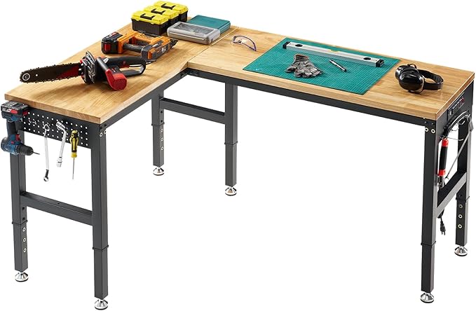 SPECRAFT 68"x48" L-Shaped Workbench by SPECRAFT