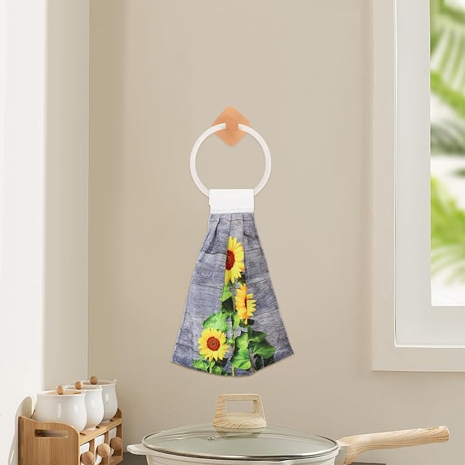 Wooden Hand Towel Ring Holder Space-Saving Bathroom and Kitchen Towel Organizer - Image 9