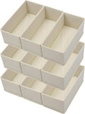 Bructhun Sock Drawer Organizer 9 Pack - Collapsible Fabric Storage