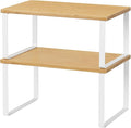 NEX Kitchen Cabinet and Counter Shelf Organizer, Stackable & Expandable by NEX