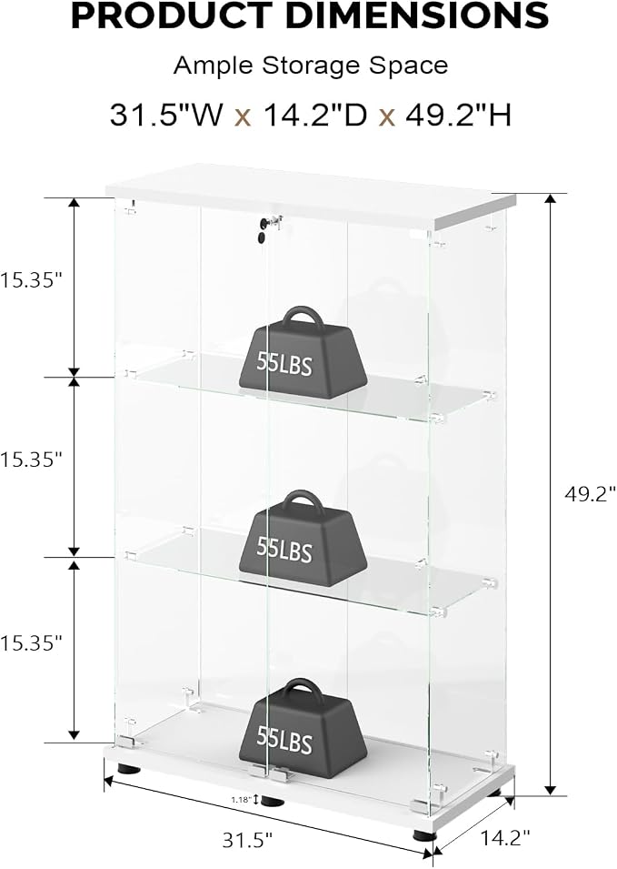 VINGLI Glass Display Cabinet - Image 2