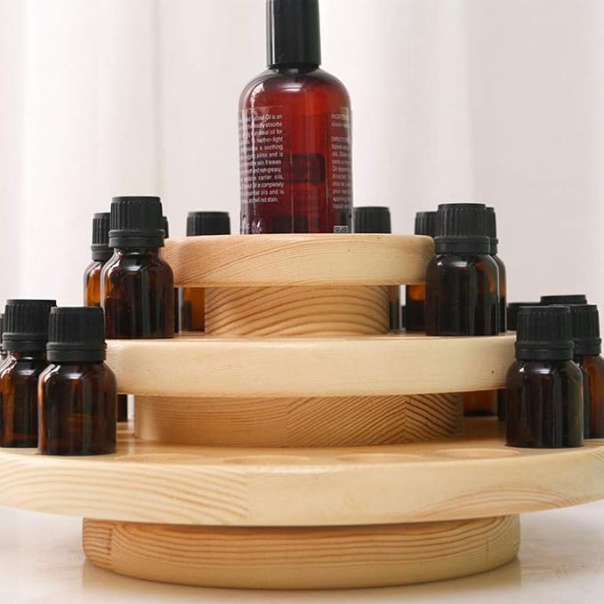 Hapivida Wooden Essential Oil Display Stand, 3-Tier 39 Slots Essential Oil - Image 6