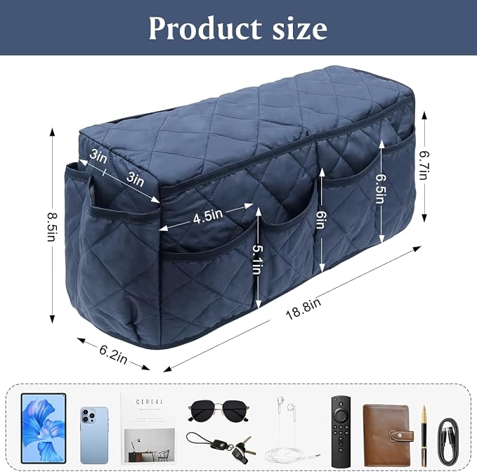 Remote Control Holder, Non Slip Bedside Armchair Caddy, Recliner Arm Caddy - Image 2