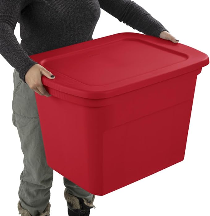Sterilite 18 Gallon Plastic Stackable Storage Tote Container, Seasonal Home - Image 7