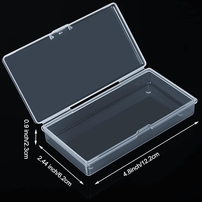 SATINIOR 24 Packs Small Clear Plastic Beads Storage Containers Box - Image 2