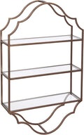 Kate and Laurel Leanna Scalloped Three-Tiered Wall Shelf, Decorative Floating by KateandLaurel
