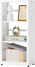 Narrow Bookshelf, 3 Tier Bookcase, Home Office Bookcase Shelf Storage Organizer by Steeloong