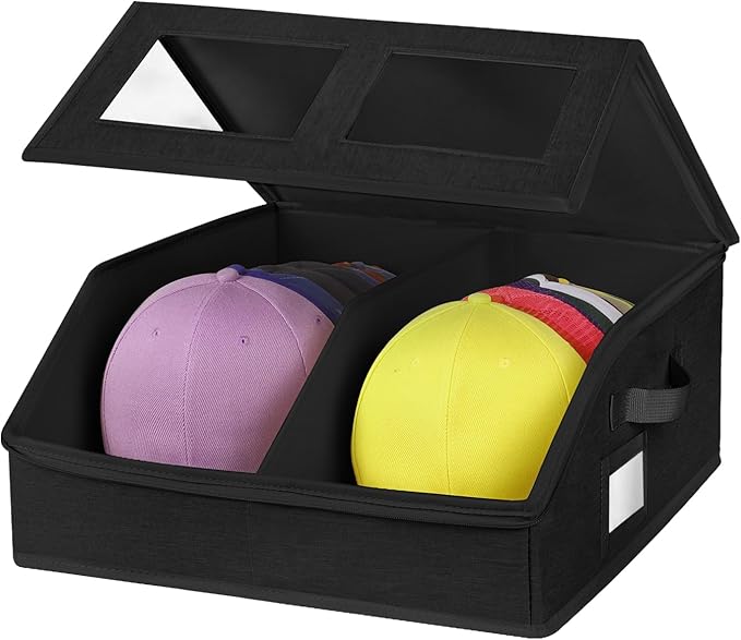 Hat Storage for Baseball Caps-Holds Up to 24 Caps, Hat Organizer for Closet by RZMAYIS
