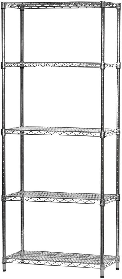 Shelving Inc. 14"d x 30" w x 96" h Chrome Wire Shelving by ShelvingInc