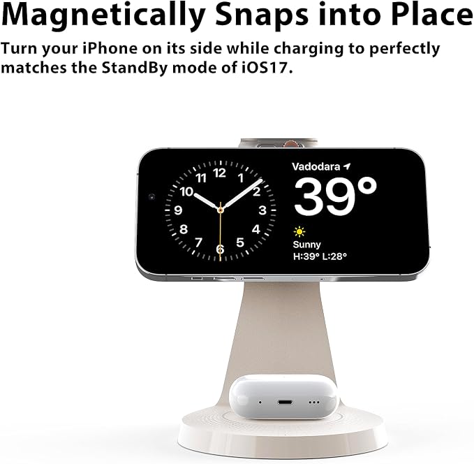 3 in 1 Charging Station for Apple Devices, Mag-Safe Charger Stand Fast Charging - Image 3