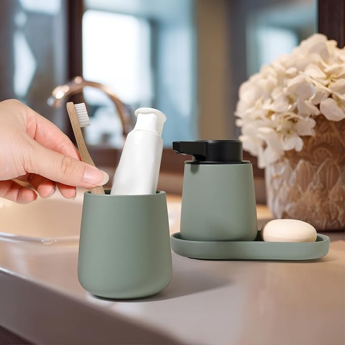 INGOFIN Automatic Ceramic Bathroom Accessory Set - Image 8