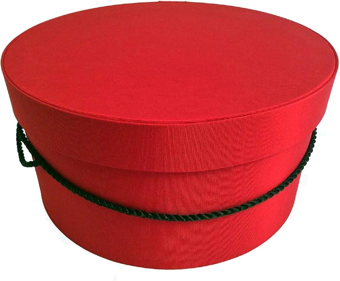 Sarah's Hat Boxes Classic Red Hat Box – 12.75" x 6.5" Handmade in USA – - Image 5