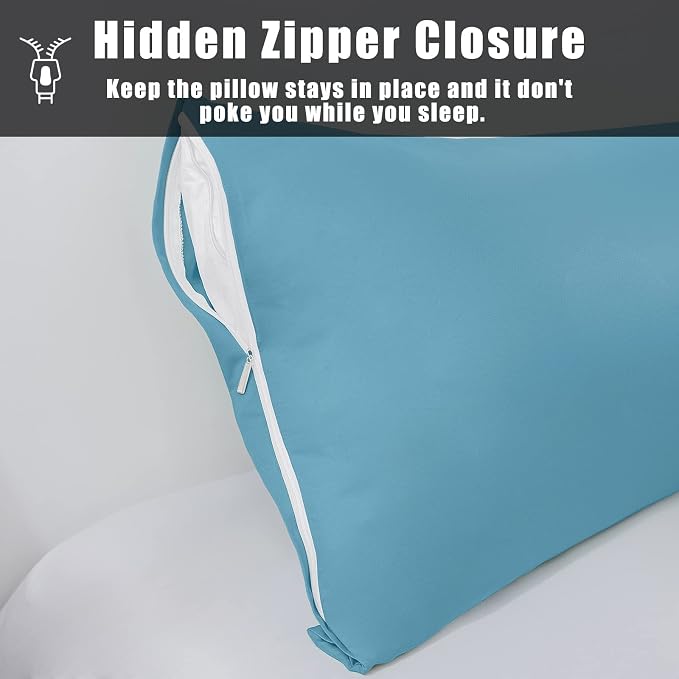 Body Cooling Pillow Cases Cover, Bamboo Rayon Body Pillowcases - Image 5