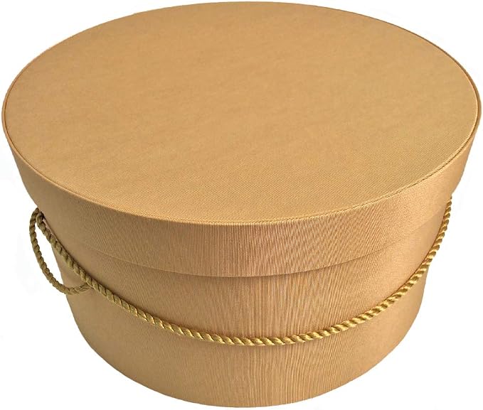 Sarah's Hat Boxes Classic Gold Hat Box – 18.5" x 9.5" Handmade in USA – - Image 5