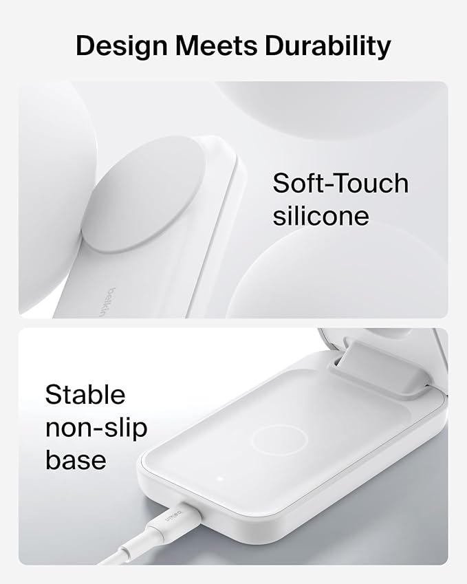 Belkin MagSafe Charger Compatible, 3-in-1 Charging Station, Qi2.2 25W Magnetic - Image 4