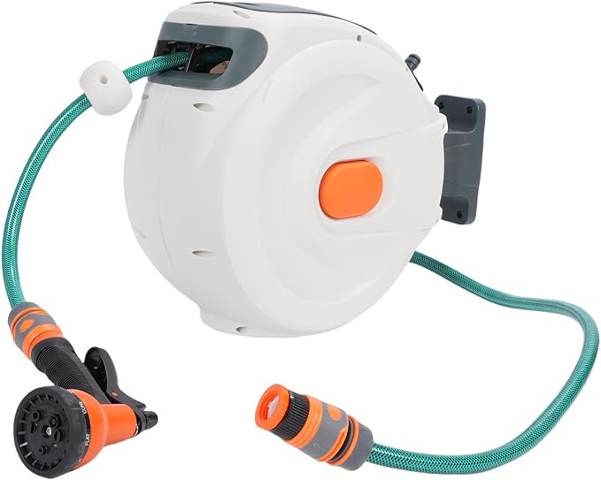 JTLB Retractable Garden Hose Reel 10m Wall Mount 180 Degree Swivel Bracket - Image 5