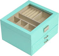 BOOVO Clear Lid Jewelry Box, 3 Layers Jewelry Organizer Large Multi-Functional by BOOVO