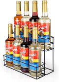 8 Bottle Capacity Coffee Syrup Organizer 2 Tier Coffee Syrup Stand Shelf by kimilus