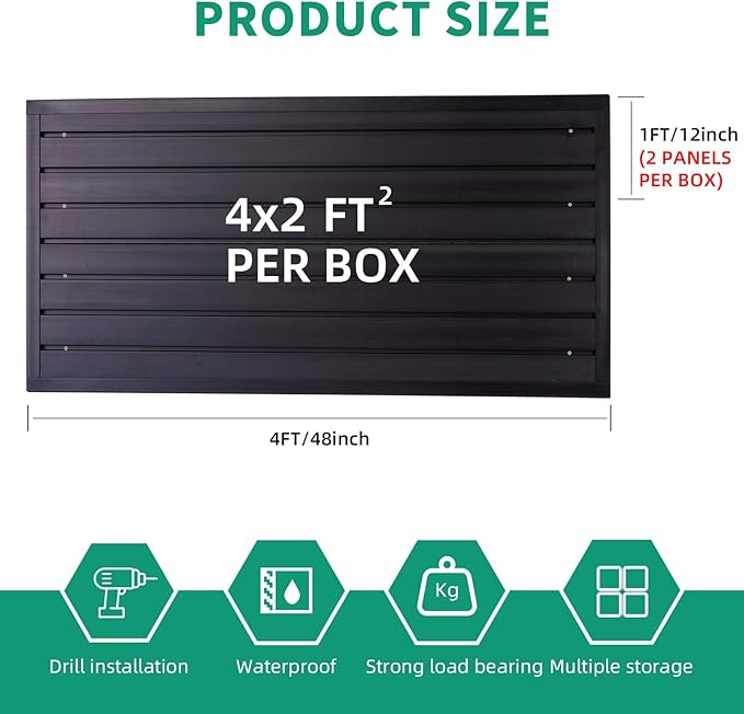 Slat Wall Paneling Garage Slatwall Storage Systems, Slatwall Panel 4x2 ft - Image 3