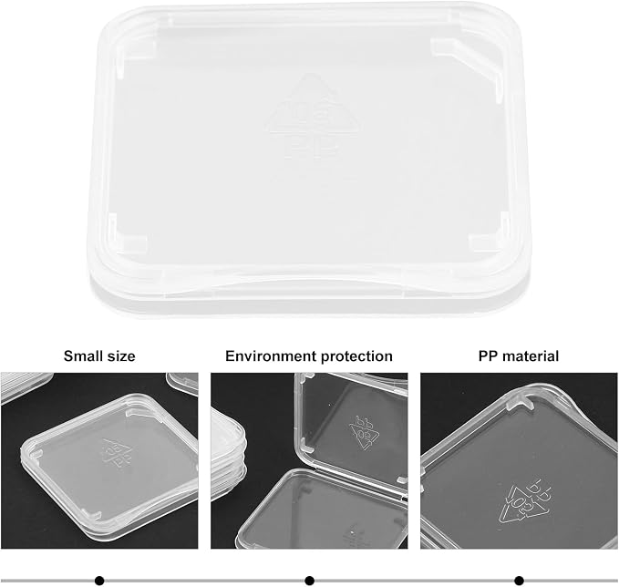 Veemoon Transparent Memory Card Storage Boxes Card Holder Cases Compact - Image 3
