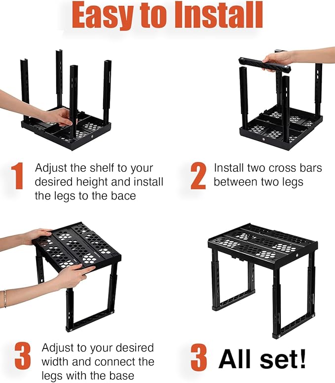 Adjustable Lokcer/Cabinet Organizer Shelf， Adjustable Width and Height - Image 6