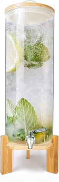 Beverage Dispenser, 3.5 Gallon Glass Drink Dispenser by TOCLIU