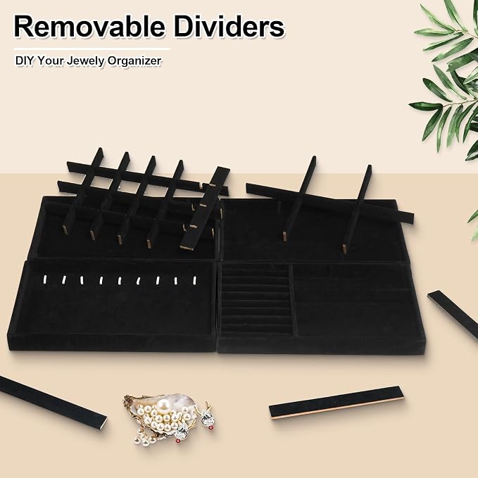 Jenseits 4 Stackable Jewelry Trays Organizer Set - Image 6