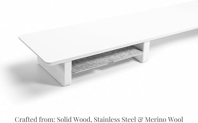 Raico Desk Cockpit Shelf Monitor Stand System Dual Screen Setup Wood Large Desk - Image 7
